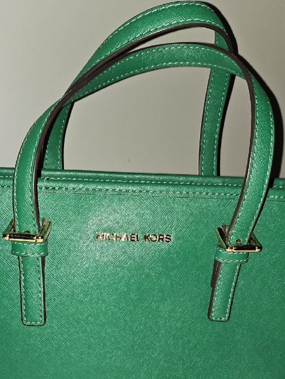 Michael Kors Emerald Green Saffiano Leather Mini Tote - Picture 4 of 16